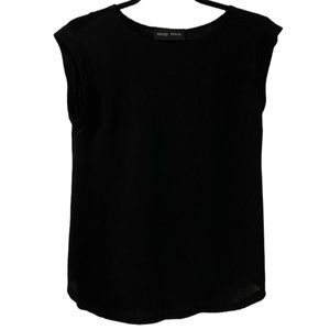 MANDY EVANS black tank blouse, xs